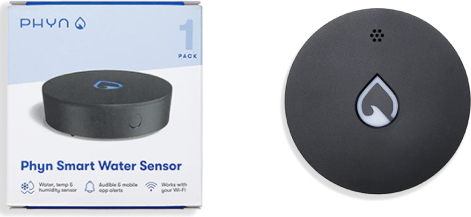 Phyn Smart Water Sensor packaging and device